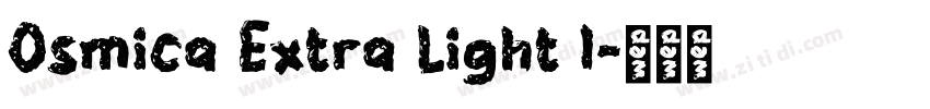 Osmica Extra Light I字体转换